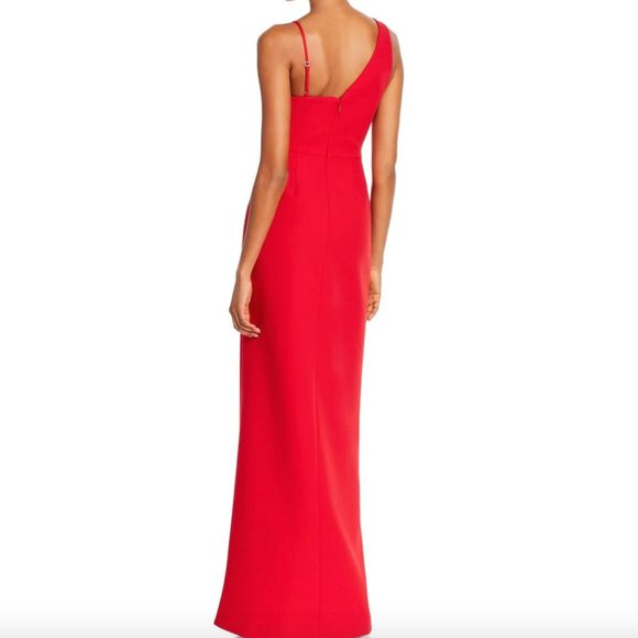 BCBGMAXAZRIA Asymmetric Side Slit Dress (Red, XS) - Picture 2 of 4